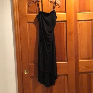 Black asymmetrical Low-High Dress